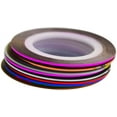 thumbnail image 1 of 10 Pcs Color Glitter Nail Striping Line Tape Sticker Art Decorations DIY Tips Salon for Polish Gel Manicure Set, 1 of 4