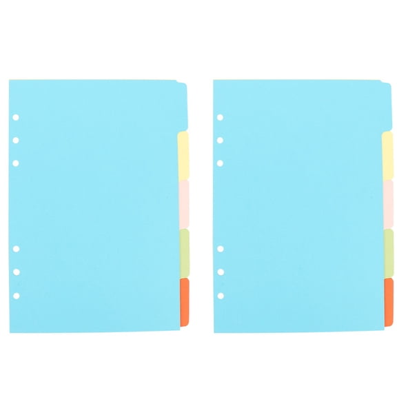 10 Pcs Colored Binder Dividers with Tabs File Insertable Pocket