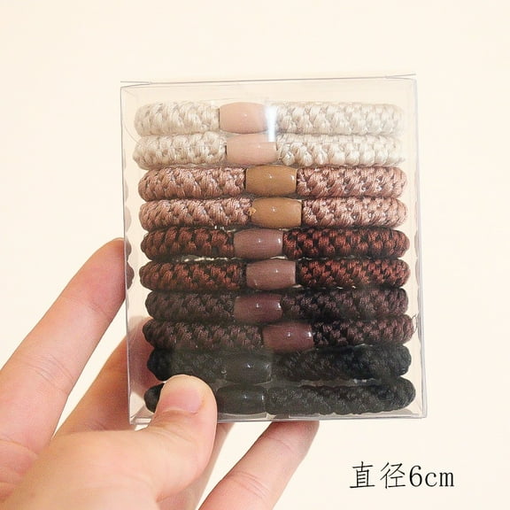 10 Pcs Colored Braided Hair Ties Soft Rubber Hair Ties No Damage High Elastic Rubber Hairs Band Fashion Ponytail Holders Cute Gift for Girls Thick Straight/Curly Hairs