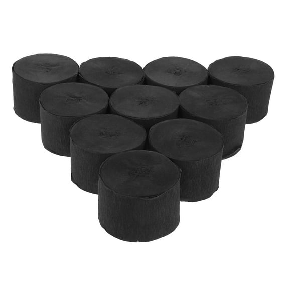10 Pcs Colored Crepe Paper Christmas Decorations Celebration Prop Paper Ribbon Black Streamers Convenient Crepe Paper