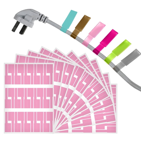 10 Pcs Colorful Cable Labels Stickers Adhesive Writeable Tear Resistant Tags for Network USB Charging Cords Server Room Home Office Wire Management Stationery Supplies
