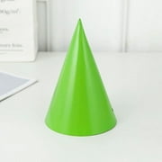 10 Pcs Colorful Party Hats Bright Birthday Paper Cone Hat for Birthday Christmas New Year Party Supplies Graduation Celebration Green