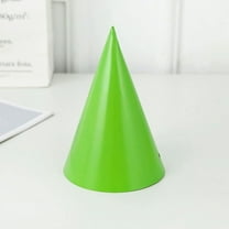 10 Pcs Colorful Party Hats Bright Birthday Paper Cone Hat for Birthday Christmas New Year Party Supplies Graduation Celebration Green