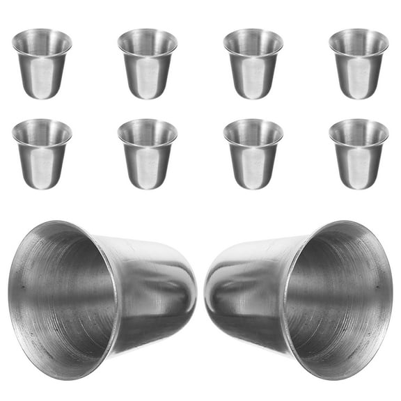 10 Pcs Communion Cups Stainless Cup Religious Drinking Cups Chalice Portable Stainless Steel