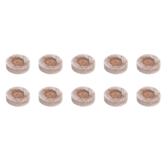 10 Pcs Compressed Starter Pellets, Peat Pellet Nonwoven Starter Pod, Good Air Ventilation Root Growth Sponge High Water Retention for Seedling Vegetable Planting Transplanting(3x3x2cm)