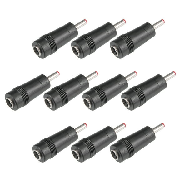 10 Pcs Copper DC Power Connector 5.5mmx2.1mm Female to 3.5mmx1.35mm Male Adapter