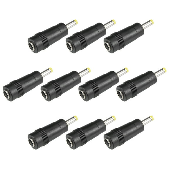 10 Pcs Copper DC Power Connector 5.5mmx2.1mm Female to 4.0mmx1.7mm Male Adapter