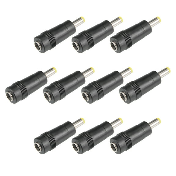 10 Pcs Copper DC Power Connector 5.5mmx2.1mm Female to 4.8mmx1.7mm Male Adapter