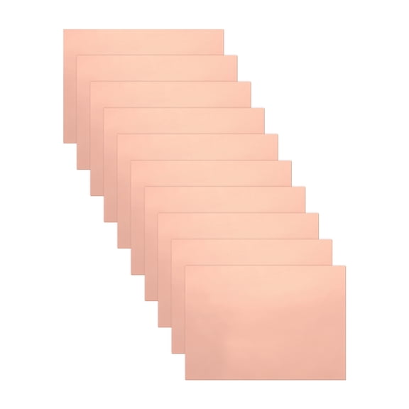 10 Pcs Copper Foil Tape Conductive Adhesive, 5"(125mm) Width x 7"(175mm) Length, 0.05mm Thickness, Slug Shielding Barrier for Slug Stained Glass Guitars Soldering Garden