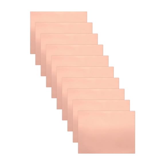 10 Pcs Copper Foil Tape Conductive Adhesive, 6"(150mm) Width x 7"(175mm) Length, 0.05mm Thickness, Slug Shielding Barrier for Slug Stained Glass Guitars Soldering Garden