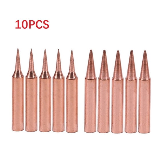 10 Pcs Copper Soldering iron tips 900M-T Free for Saike 936 852d+