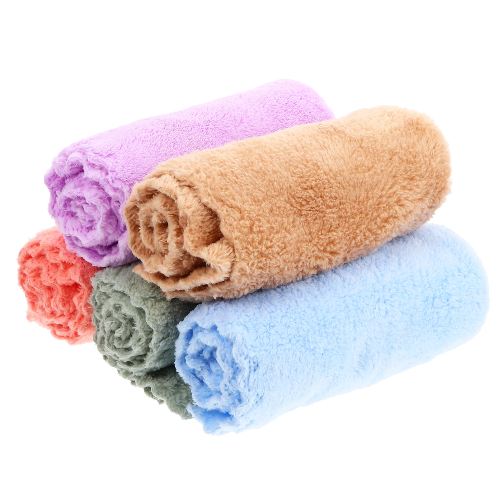 10 Pcs Coral Fleece Towel Soft Bath Towels Newborn Washcloth Infant Small Care Baby