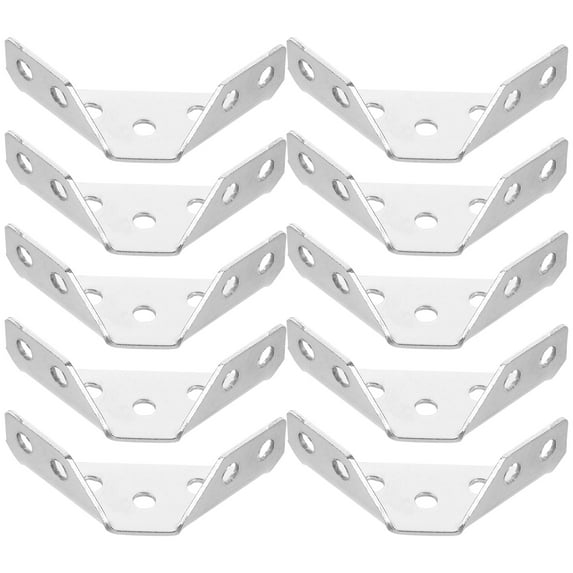 10 Pcs Corner Bracket Metal Brace Stainless Steel Furniture