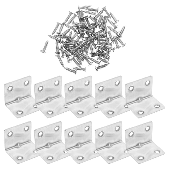 10 Pcs Corner Connector Gusset Connector Right Angle L Shape Bracket Gusset Angle