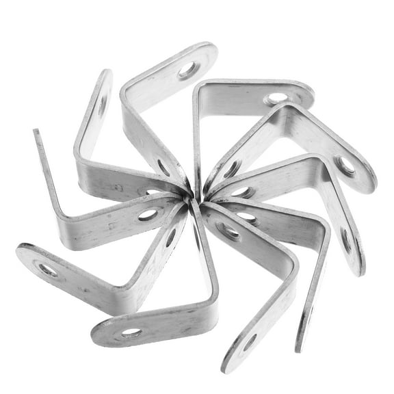 10 Pcs Corner Connector Metal Shelf Brackets for Braces Furniture Small Right Angle