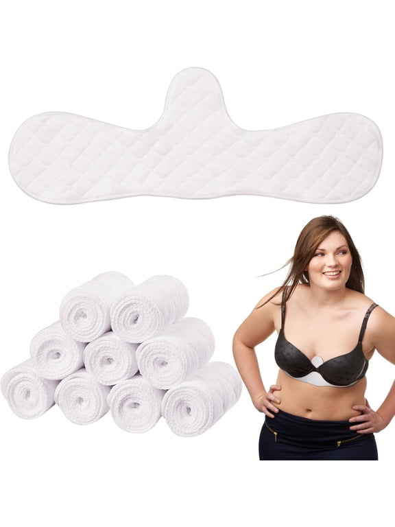 10 Pcs Cotton Bra Liners Under, Reusable Under Bra Liners, Breathable Soft Under Bra Pads Bra Liners To Absorb Sweat Under Breasts Absorber Pads Cool Support, Prevent Irritation And Redness