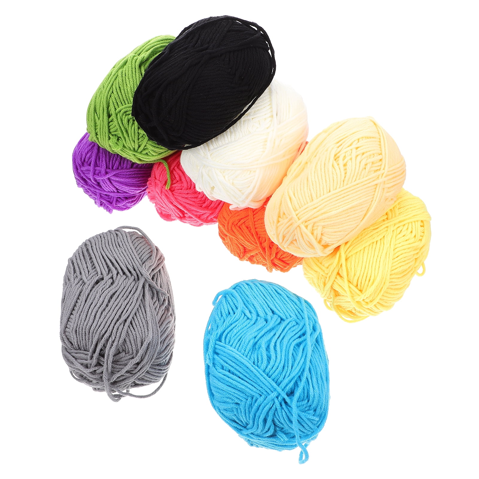 10 Pcs Crochet Hook Milk Cotton Yarn Wool Organic for Handknitting Colorful Yarns DIY Skeins