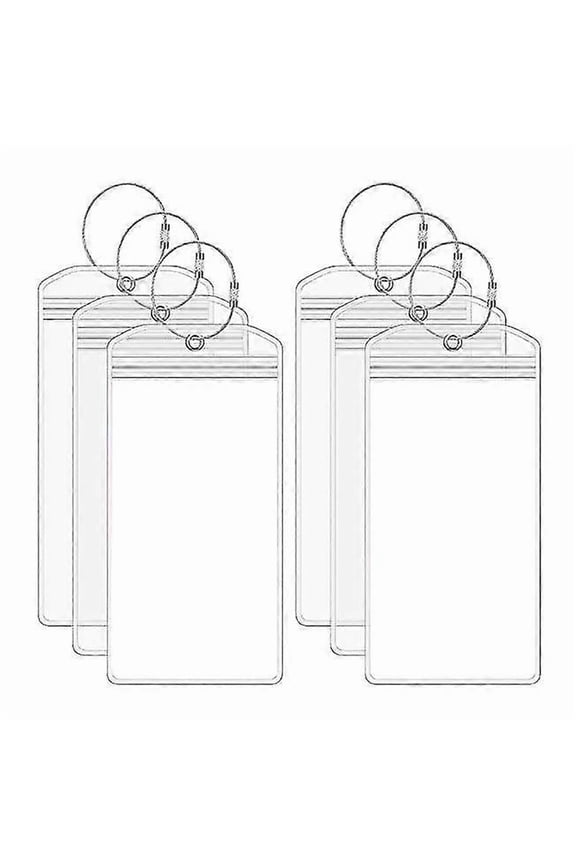 10 Pcs Cruise Luggage Tag Holders with Zip Seal & Steel s, Cruise Essentials Clear Waterproof Luggage Tags for Travel Vacation Accessories Princess Cr