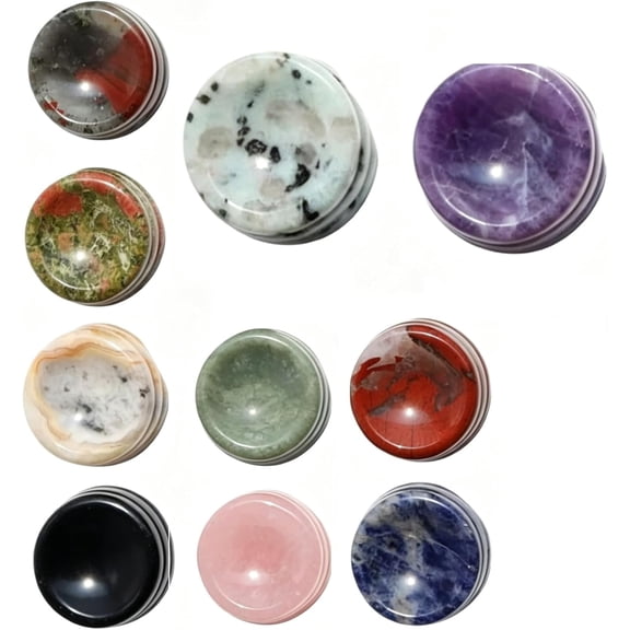 10 Pcs Crystal Sphere Holder , 26 x 12 mm Natural Mini Display Stand Base, Crystal Display for Gemstone Egg, Crystal Balls, Home Decor (Base Only)