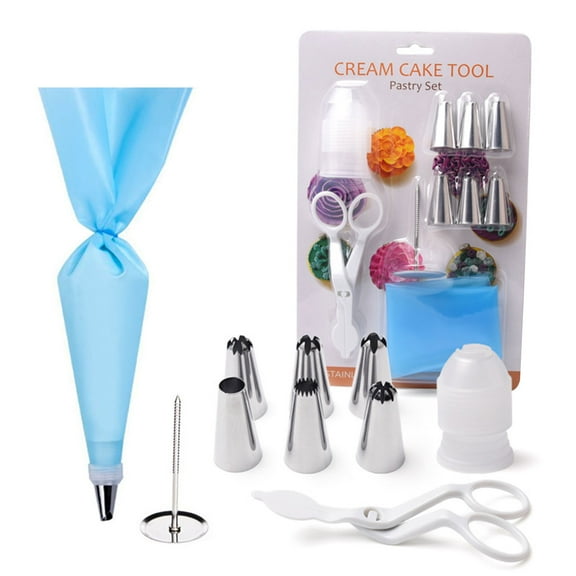 10 Pcs Cupcake Tip Cake Decorating Kits Reusable Piping Bags and Tip Set Baking Supplies for Cookie, Cake