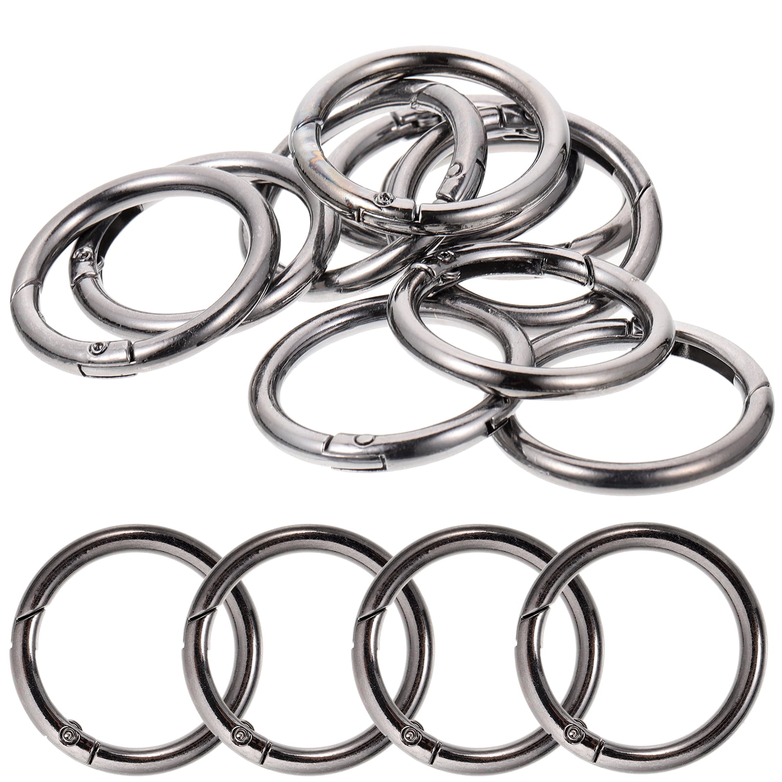 10 Pcs Ring Gold Key Rings Split Spring Buckle Chain DIY Keychain ...