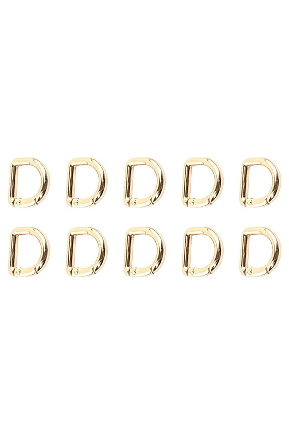 10 Pcs D Rings Carabiner Clip Metal Keychain Spring D Rings Hook Hardware Accessories for Car Keyring Backpacks Strap