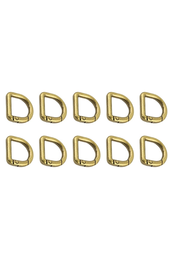 10 Pcs D Rings Spring Key Hooks Keyring Clip Buckles Clasps Clamps Metal Keychain Clip Carabiner Clip for Belt Backpacks