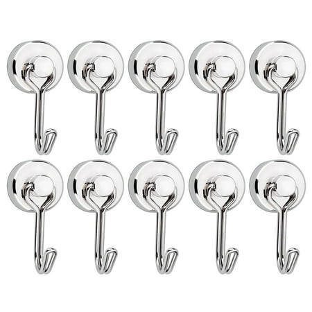 10 Pcs D20mm Magnetic Hooks, 40lbs Strong Magnet Hooks For Kitchen, Home, Cruise, Workplace, Office And Garage. Convenient And Practical Small Kitchen Tools
