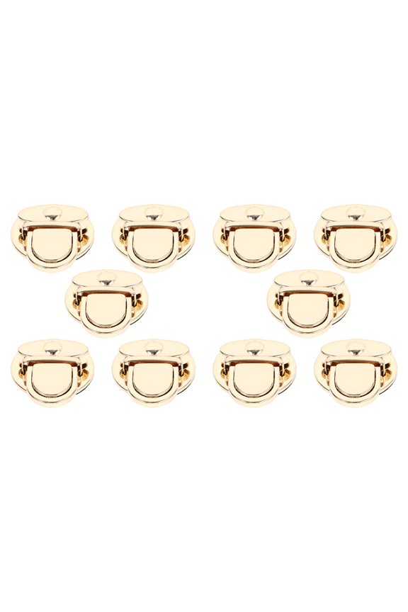 10 Pcs DIY Bag Buckle Locks Shoulder Clasp Cherry Keychain Golden
