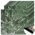 thumbnail image 1 of 10 Pcs Dark Green Marble Peel and Stick Floor Tiles, 12x12 in Covers 10 Sq. Ft. Self‑Adhesive DIY Vinyl Flooring, Removable & Waterproof for Bathroom, Kitchen, Walls, Bedroom, 1 of 8