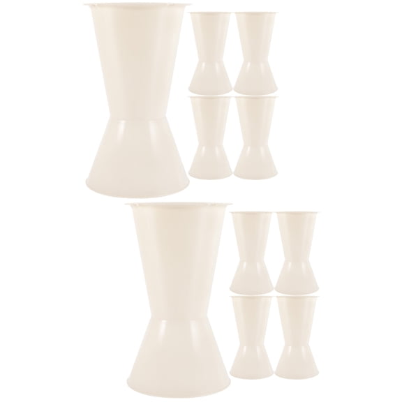 10 Pcs Decor Vase Bouquets for Wedding Bouquet Support Base Sword Bucket Bouquet Bottom Flowers White Plastic Bride