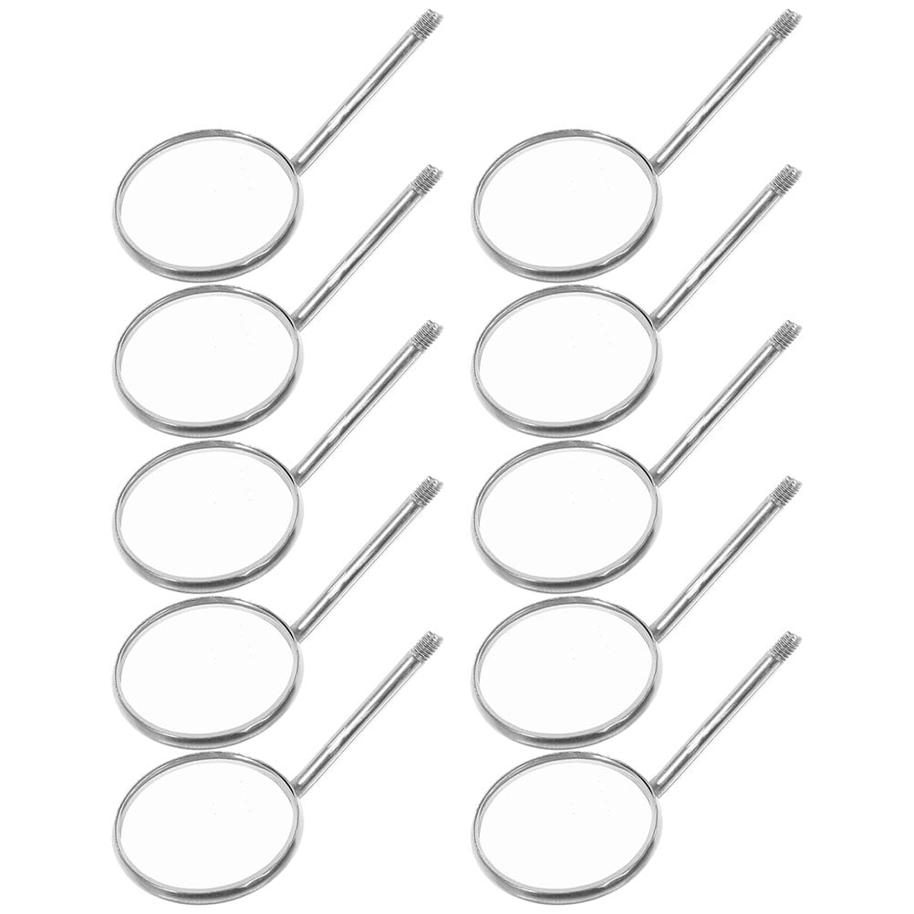 10 Pcs Dental Mirror Lens Mirrors Tooth for Dentist Oral Observation Teeth inside Mouth Supply