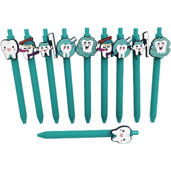 10 Pcs Dentist Gifts Dental Hygienist Ballpoint Pens Bulk Dentist Appreciation Gift for Dental Assistant Nurse Must Haves Party Favors,Random