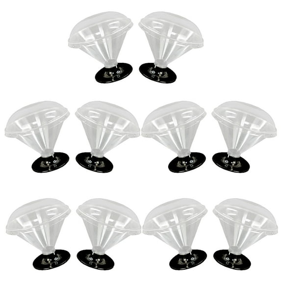Homoyoyo Set of 10 Clear Compact Mousse Cups for Storage and Packaging, Reusable Dessert Containers
