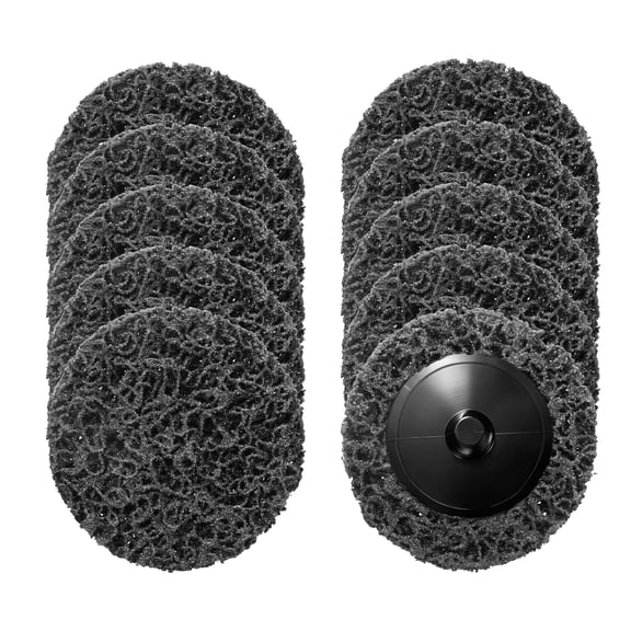 10 Pcs Diamond Die Grinder Sanding Disc 3", Medium Grit Roll Lock Quick Change Easy Stripping Discs for Rust Paint Stripper Oxidation Removal Surface Prep Deburr Polish, Black