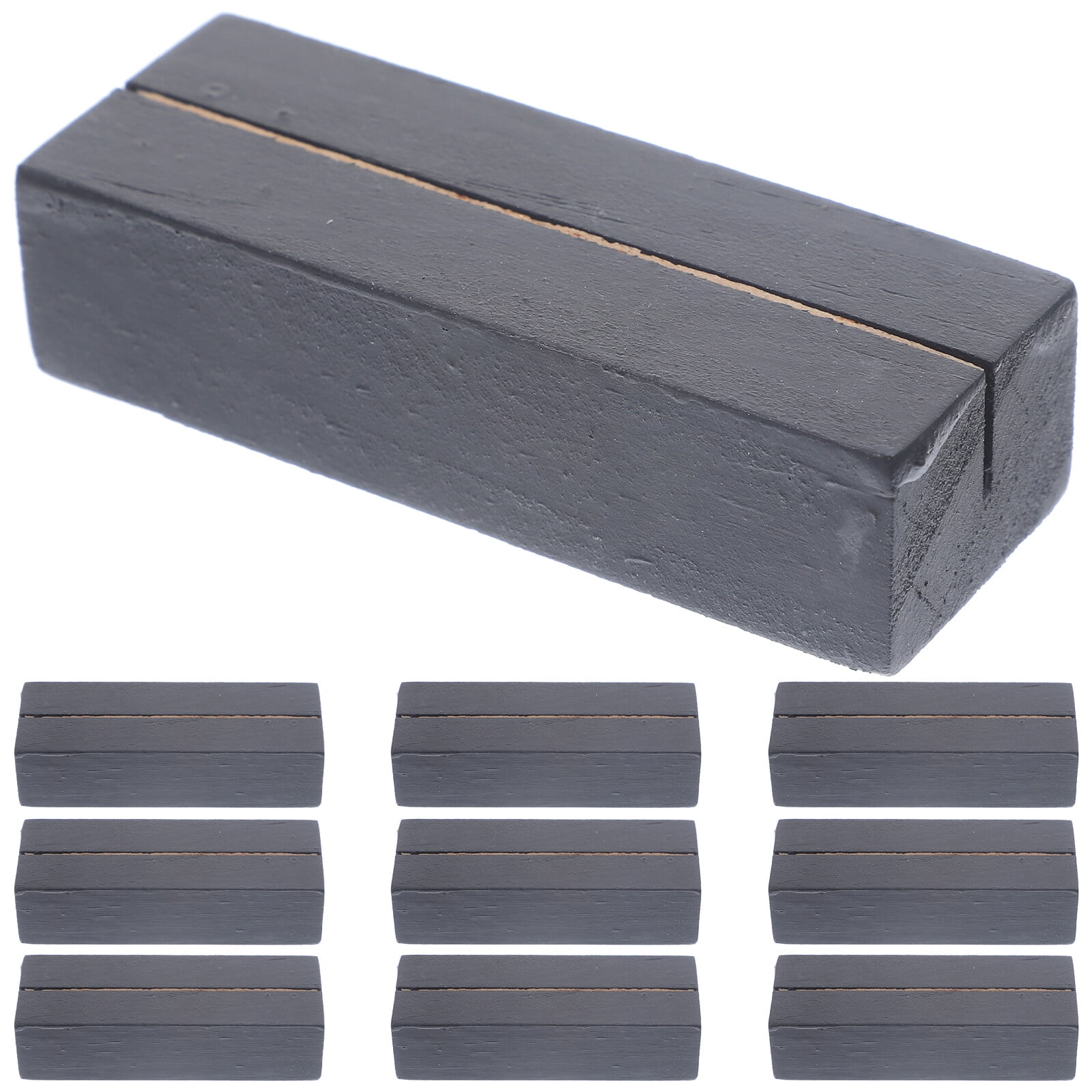 10 Pcs Display Shelf Business Cards Wooden Place Holders Memorandum