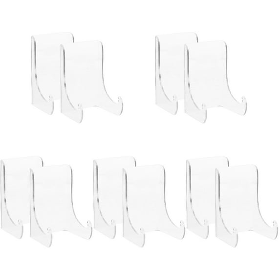 10 Pcs Display Stand Plate Stand Picture Stands Photo Easel Small Easel Clear Display Shelf