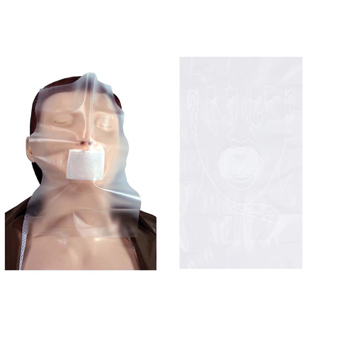 10 Pcs Disposable CPR Training Barrier Mask Cardiopulmonary