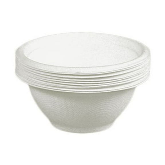 10 Pcs Disposable Paper Bowls Paper Bowls Disposable, Heavy-Duty Biodegradable Compostable Bowls Made of Natural Sugarcane Bagasse, Suitable for Salad, Dessert, Milk, Cereals, 4.5x2.5 Inch, White