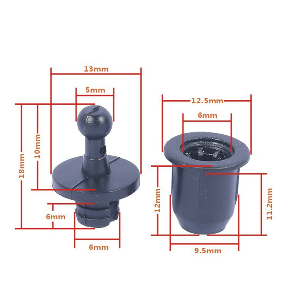 10 Pcs Diy Audio Speaker Buckles Plastic Ball Socket Type Grill Guides ...