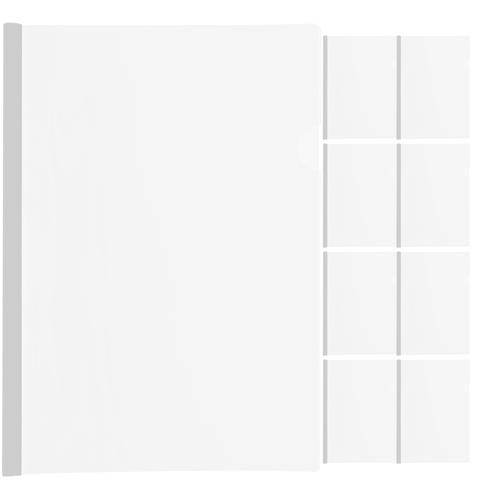 10 Pcs Document Organizer Folders Clear Binder Revision File Binders ...