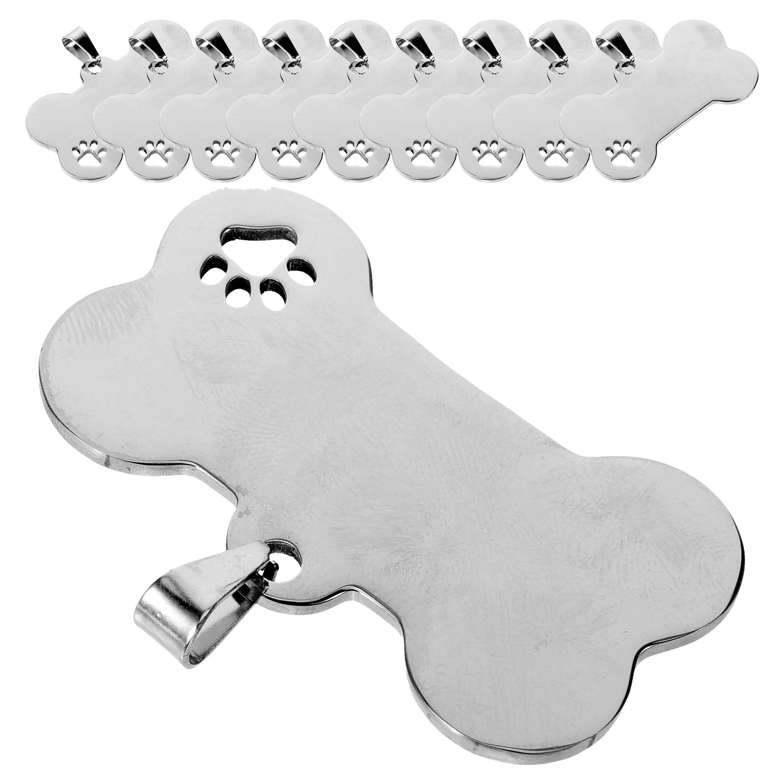 10 Pcs Dog Tag Bones Id Tags for Dogs Keychain Tags Blank Tags Dog Id