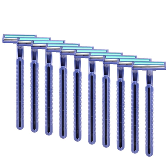 10 Pcs Double Blade Stainless for Set Stainless Steel Shavers for Head Beard Sensitive Sha