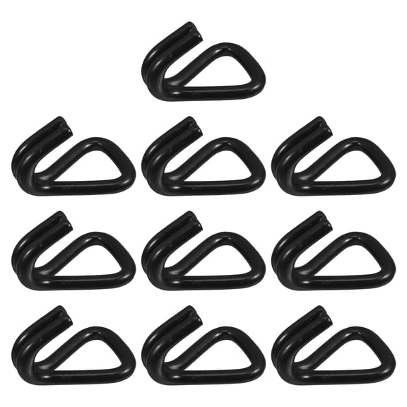 10 Pcs Double J Hook Towing Hooks Tear-able Pets Large Tools Black