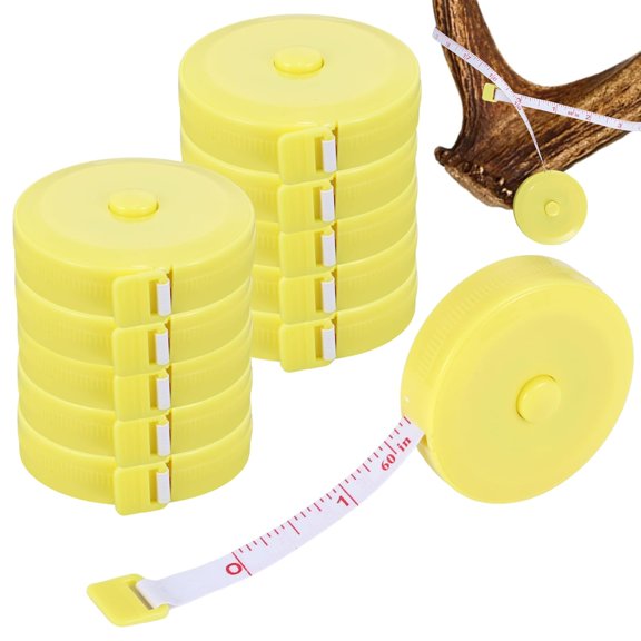 10 Pcs Double Scale Antler Measuring Tapes for Deer and Buck Scoring 60 inch/1.5 m Measure Trophies Fish and More Compact and Convenient Hunting Gear for Hunting Marking Prey