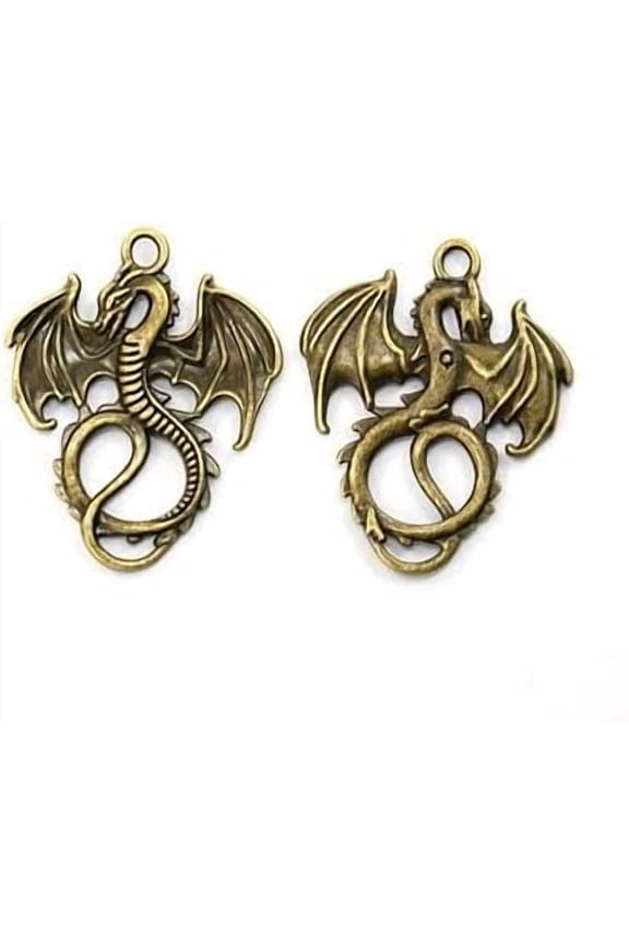 10 Pcs Dragon Charms Pendant Tibetan Style Pendants Alloy Dragon Necklace Pendants Jewelry Making Charms Metal Charms Pendant Ornament