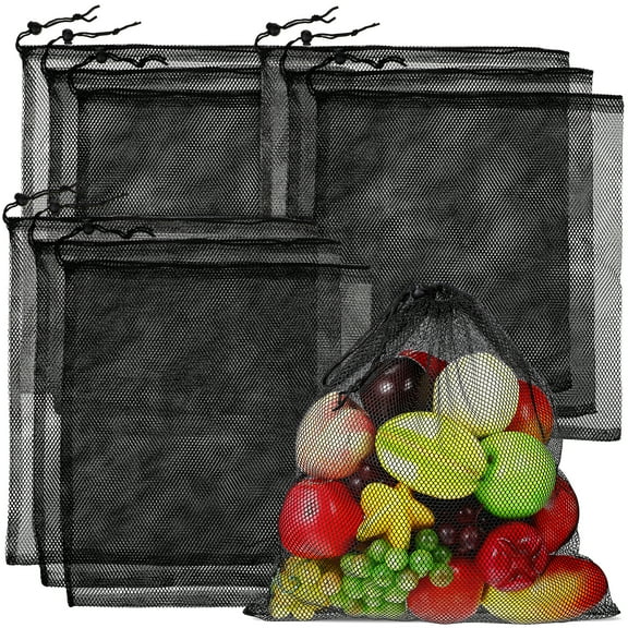 10 Pcs Drawstring Mesh Bag Bags for Sports Laundry Ball Camping Vegetable Net Beach