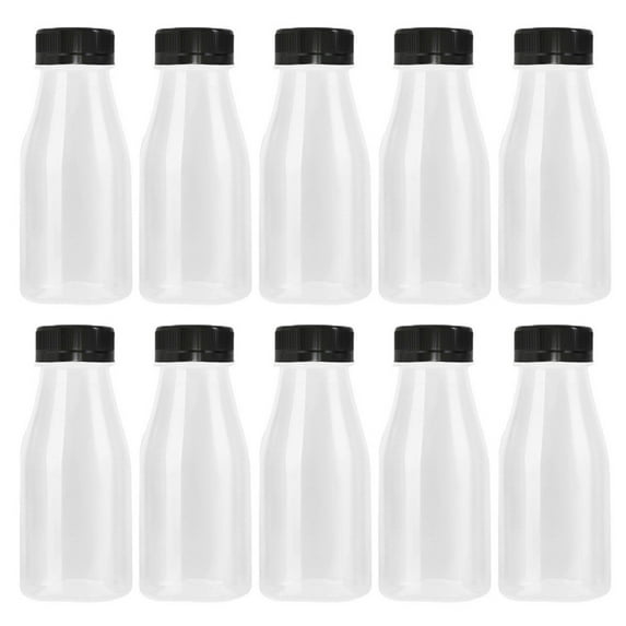 10 Pcs Drink Bottle Glass Water for Beverage Empty Juice Bottles Milk Container Travel