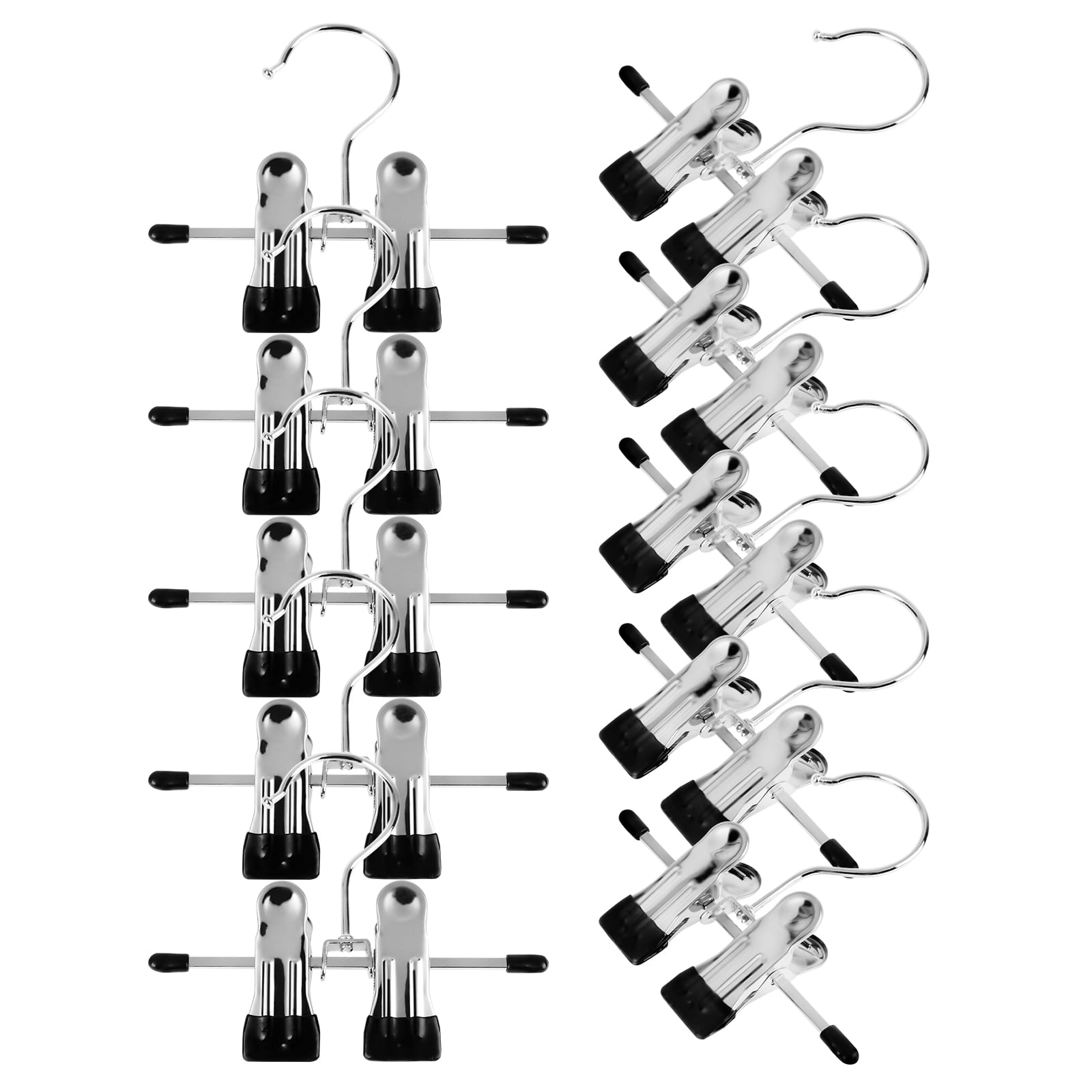 10 Pcs Drying Rack Hook Hanger Lingerie Hangers Small Laundry Room Bedroom Stainless Steel Trouser Pants Storage Metal