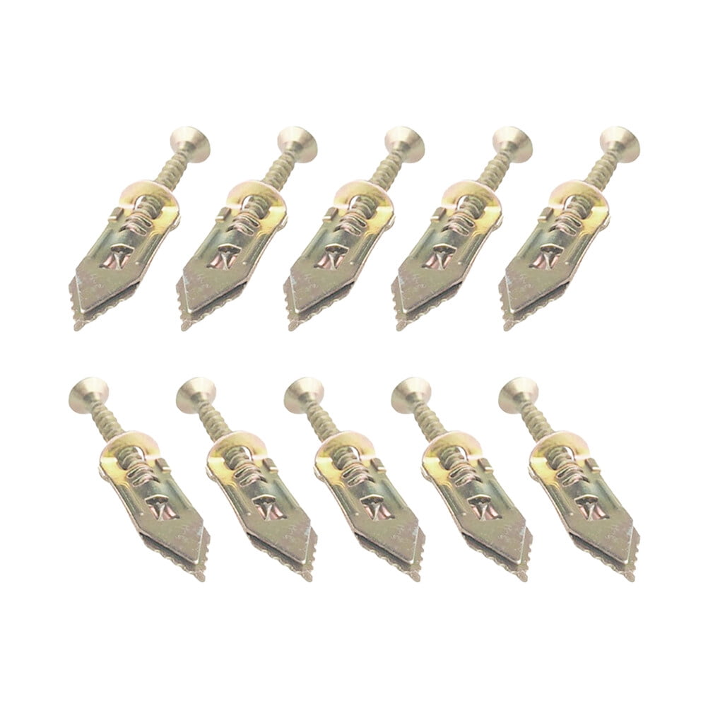 10 Pcs Drywall Self Tapping Anchors Metal Self-drilling Golden